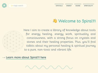 Screenshot of https://spiral11.com/